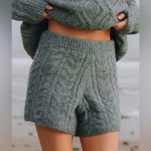 Daily Drills Knit Sweater Shorts Size-XS/S Dusty Blue True To Size Tags Attached